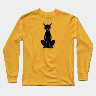 Black cat silhouette Long Sleeve T-Shirt